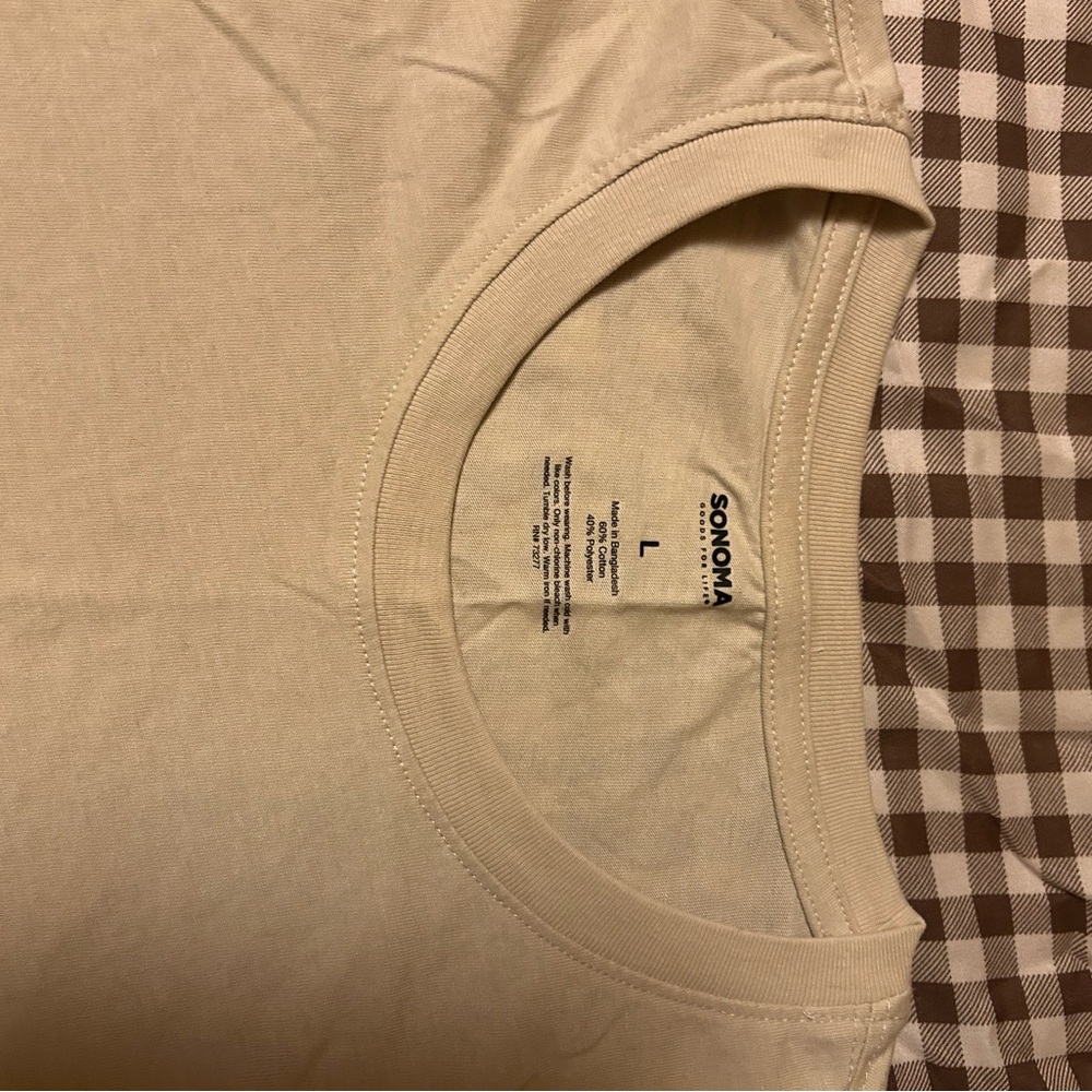 Sonoma Men's Cream T-Shirt